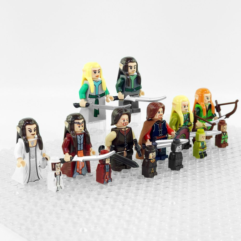 Lord the Rings High Elves and Men Block Figures Set 8pcs