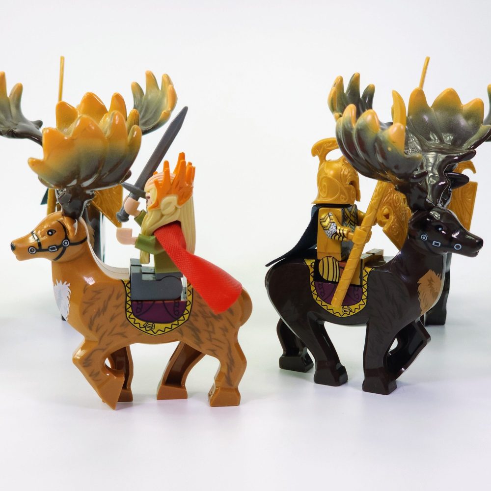 Lord the Rings High Elves on Elk Mount Block Figures Set 12pcs