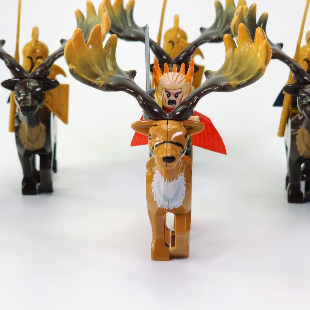 Lord the Rings High Elves on Elk Mount Block Figures Set 12pcs