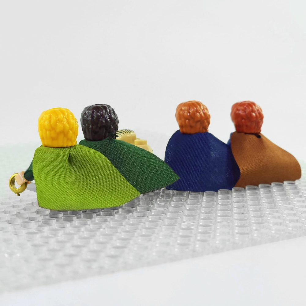 Lord the Rings Hobbits the Shire Frodo Sam Merry Pippin Gollum Block Figures