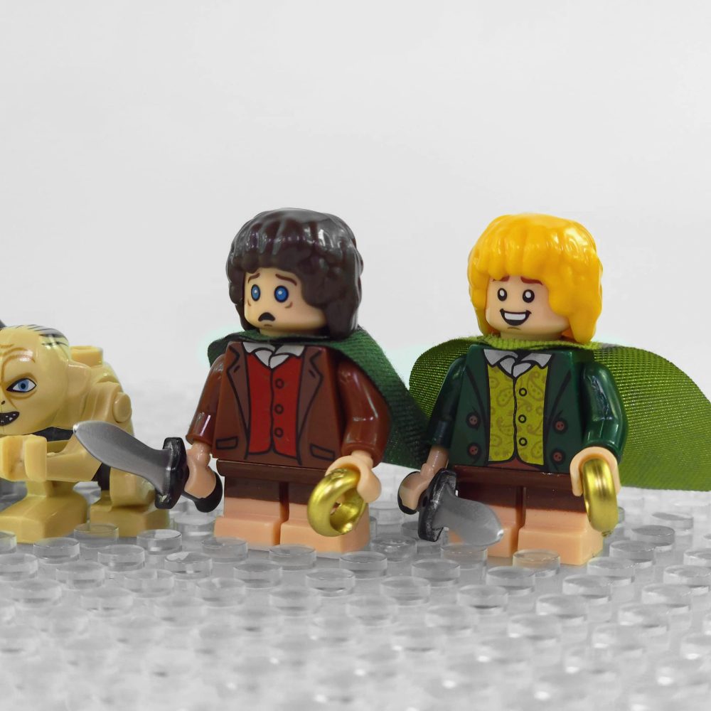 Lord the Rings Hobbits the Shire Frodo Sam Merry Pippin Gollum Block Figures