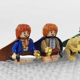 Lord the Rings Hobbits the Shire Frodo Sam Merry Pippin Gollum Block Figures