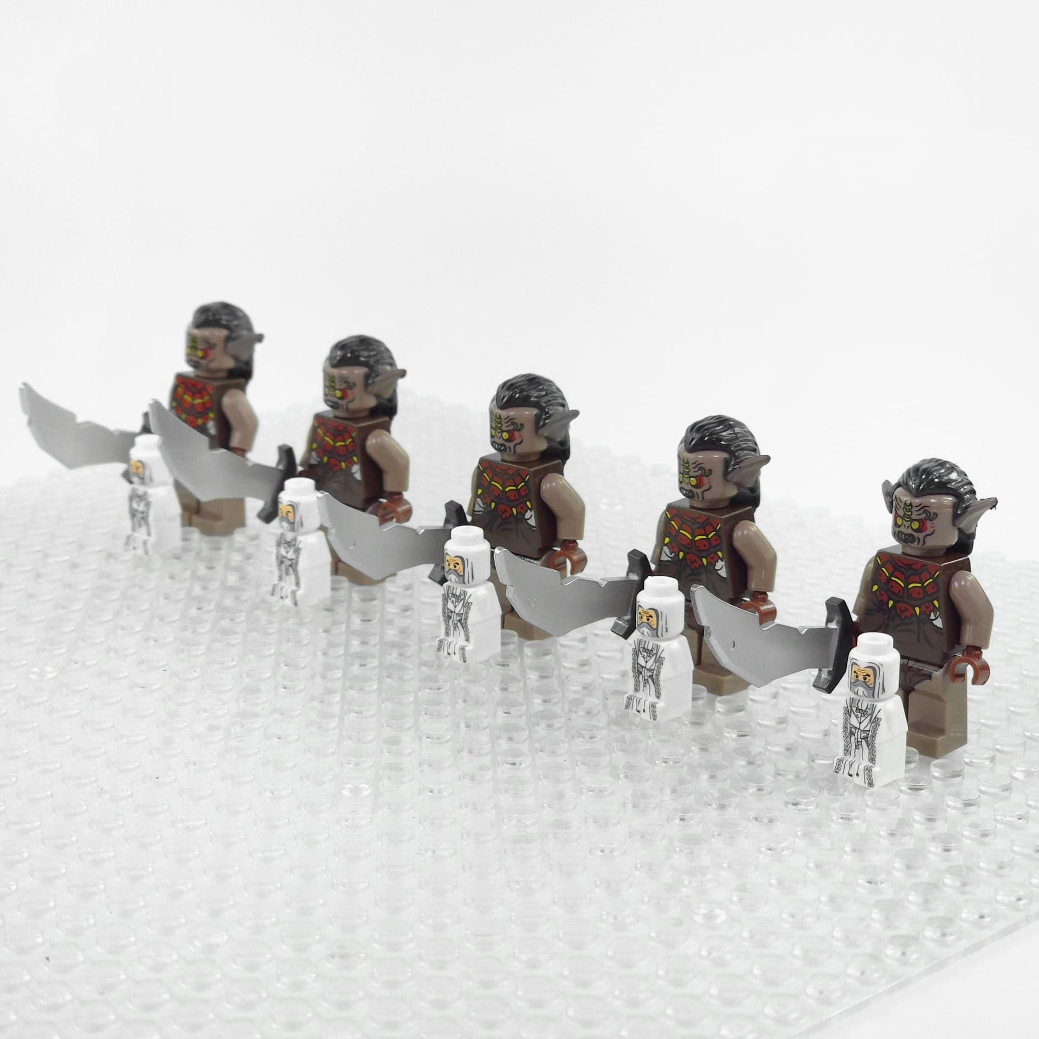 Lord the Rings Hunter Orcs Block Figures Set 5pcs