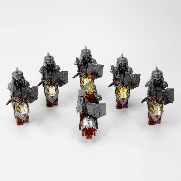 Lord the Rings Iron Hill Dwarves with Boars and Goat Mounts