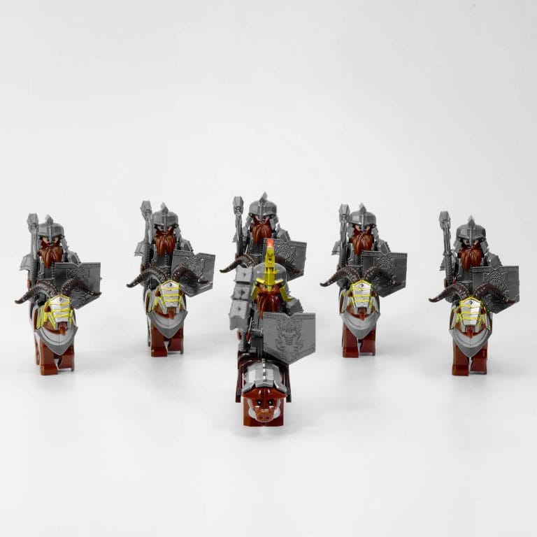 Lord the Rings Iron Hill Dwarves with Boars and Goat Mounts