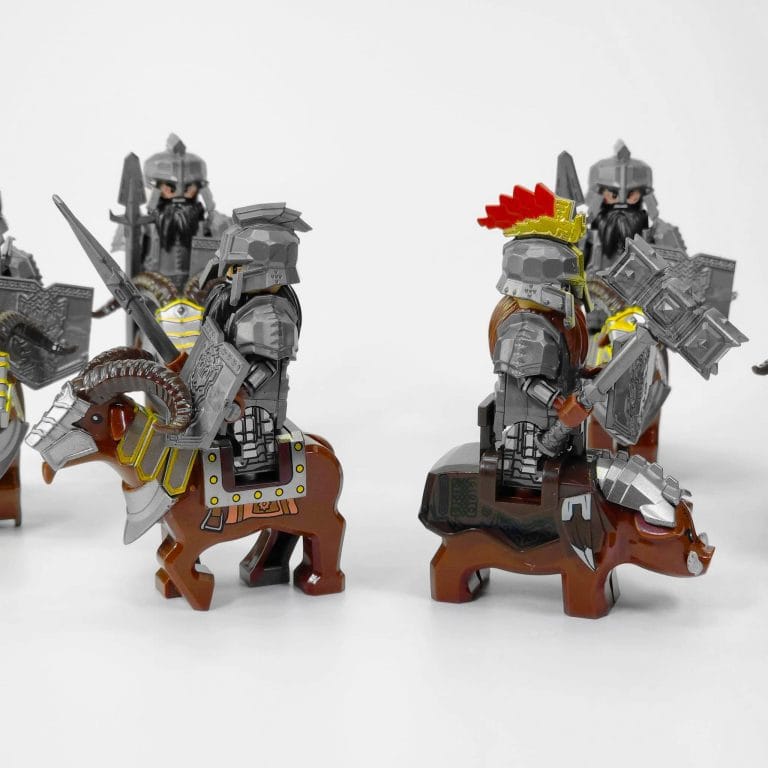 Lord the Rings Iron Hill Dwarves with Boars and Goat Mounts