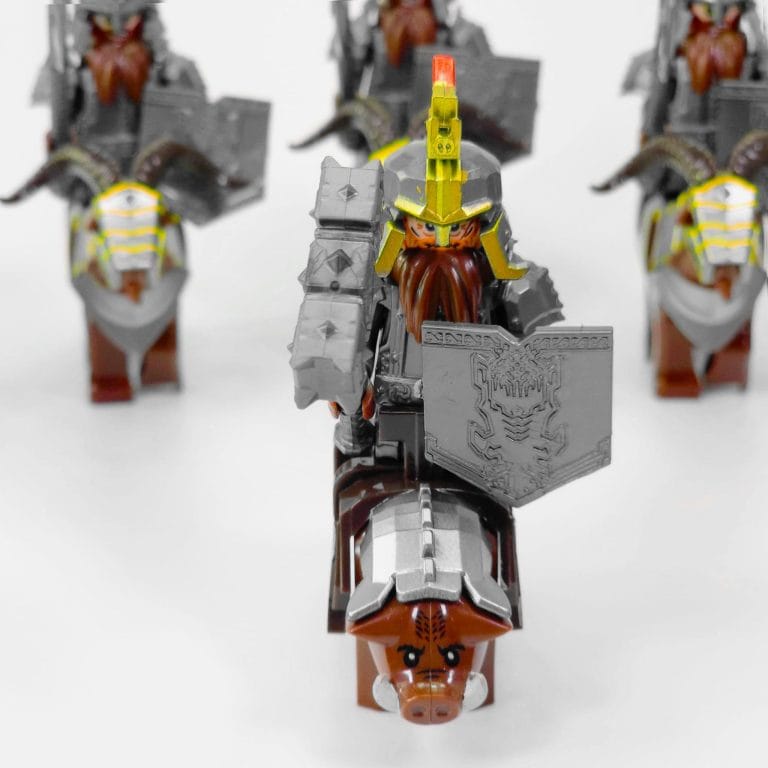 Lord the Rings Iron Hill Dwarves with Boars and Goat Mounts