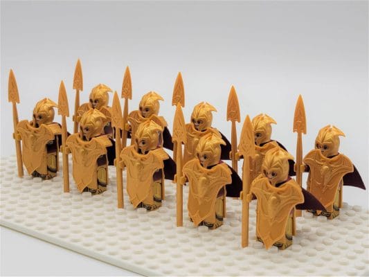 Lord the Rings Mirkwood Elves Spears Block Figures Set 10pcs