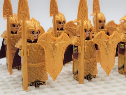 Lord the Rings Mirkwood Elves Spears Block Figures Set 10pcs