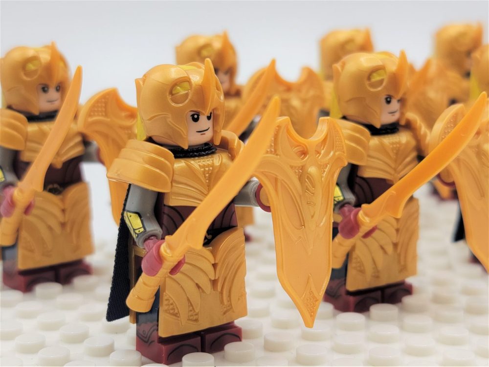 Lord the Rings Galadhrim Elves Swords Block Figures Set 10pcs
