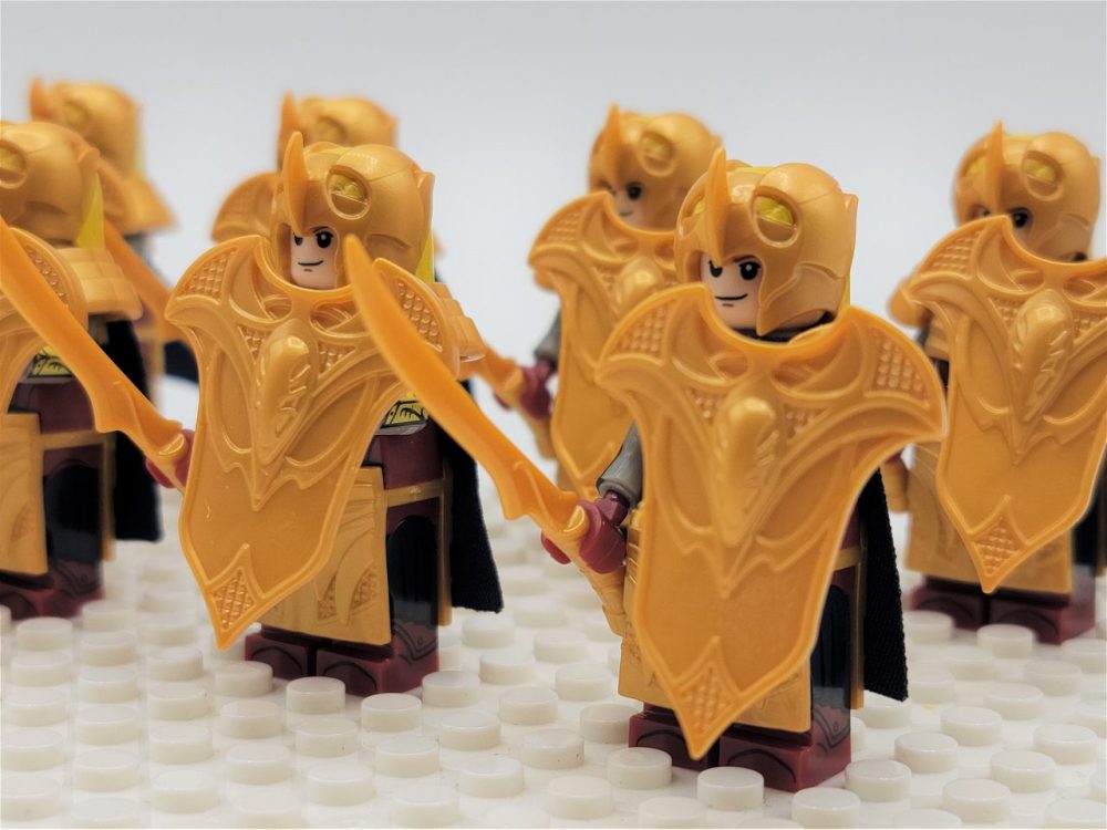 Lord the Rings Galadhrim Elves Swords Block Figures Set 10pcs