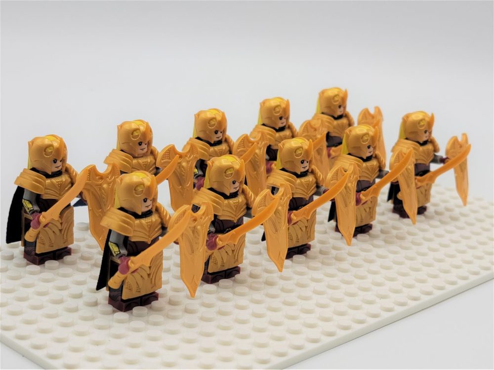 Lord the Rings Galadhrim Elves Swords Block Figures Set 10pcs