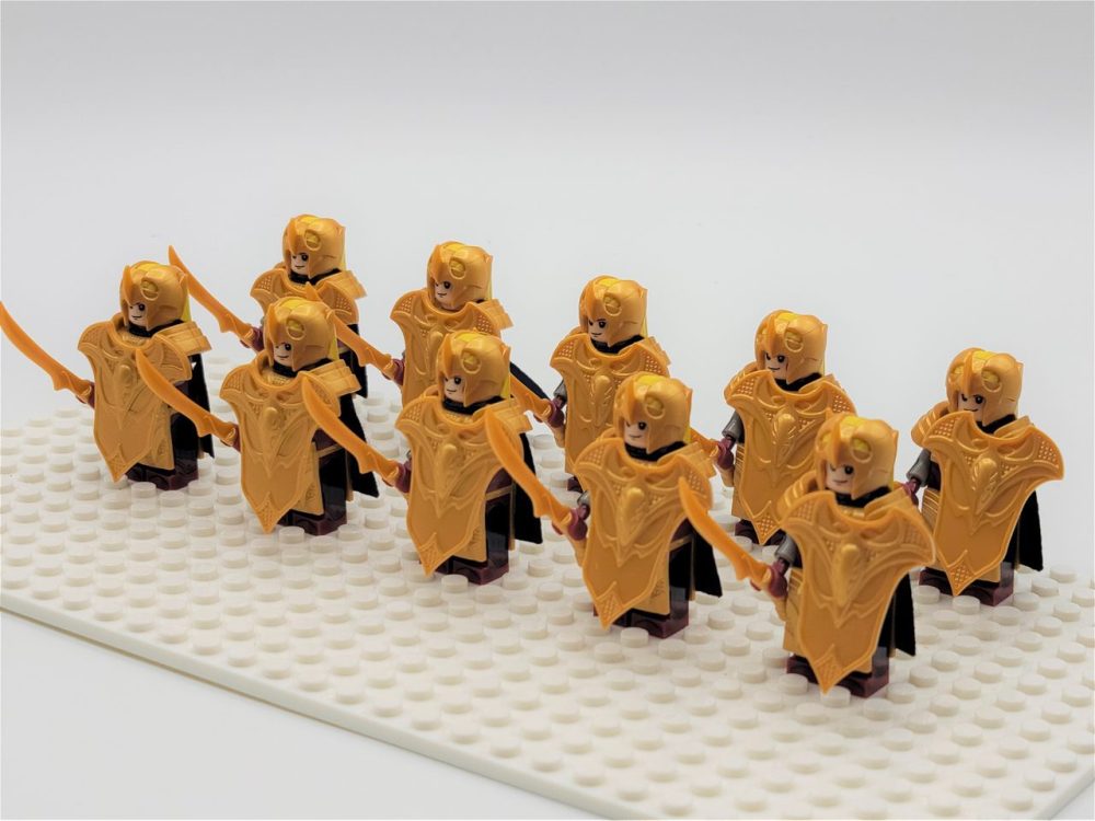 Lord the Rings Galadhrim Elves Swords Block Figures Set 10pcs