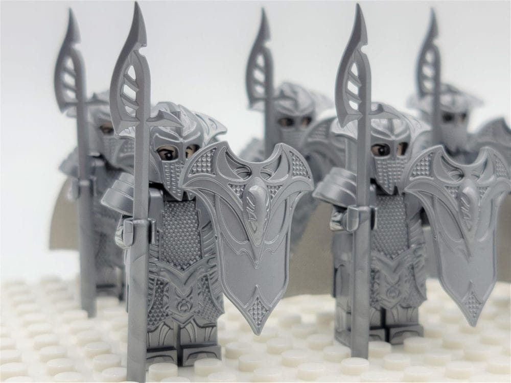 Lord the Rings Mirkwood Sentry Elves Spears Block Figures Set 10pcs
