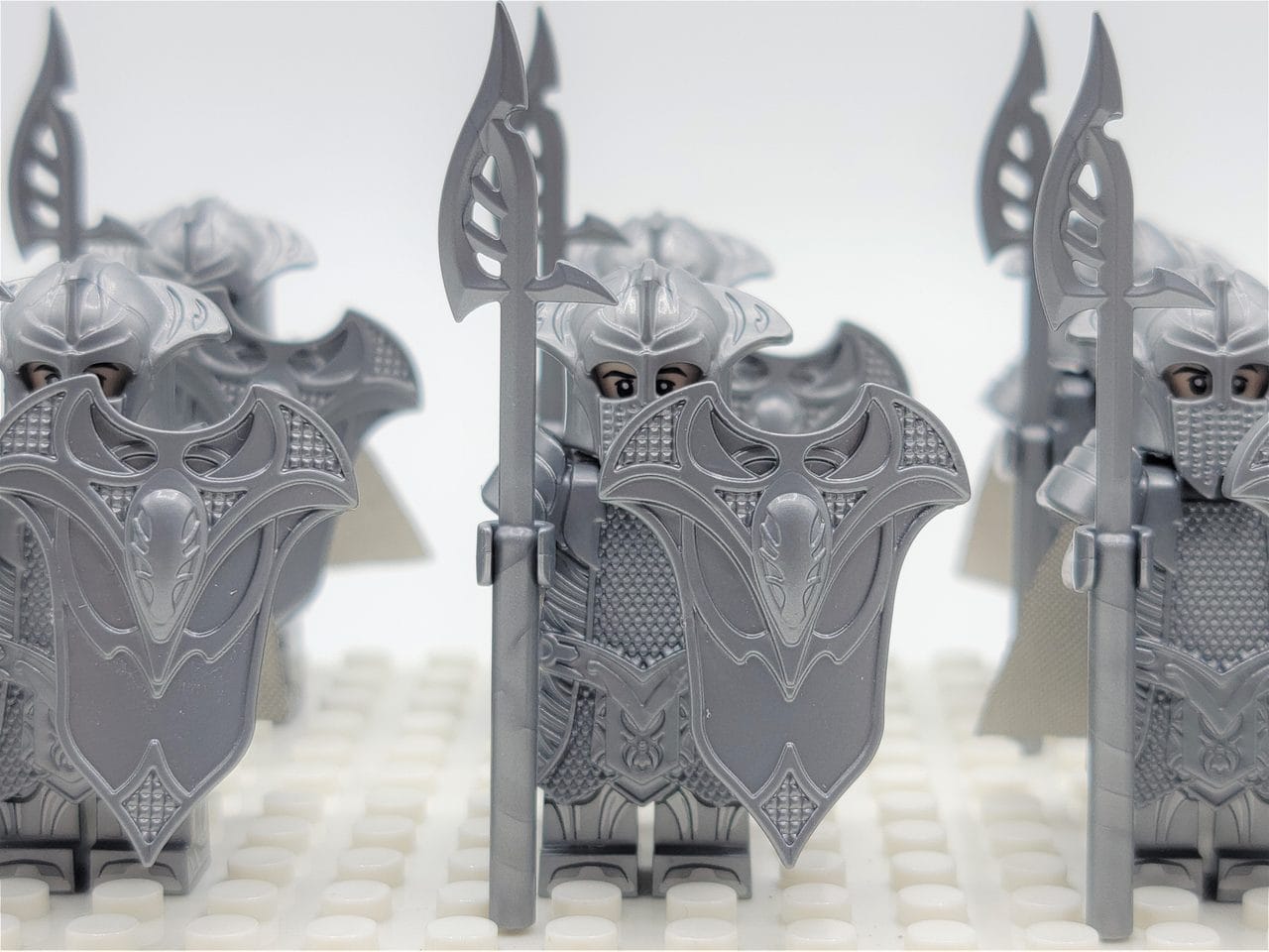 Lord the Rings Mirkwood Sentry Elves Spears Block Figures Set 10pcs