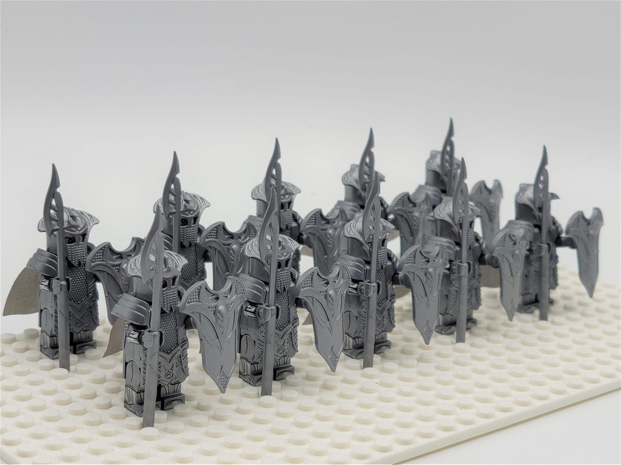 Lord the Rings Mirkwood Sentry Elves Spears Block Figures Set 10pcs