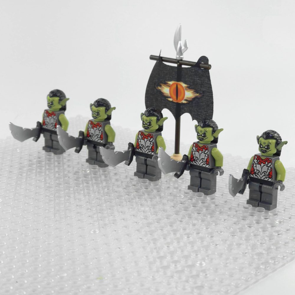 Lord the Rings Moria Orcs Block Figures Set 5pcs