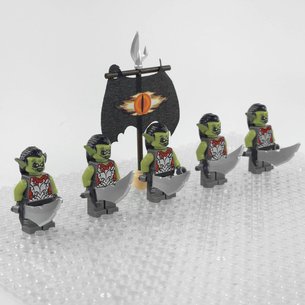 Lord the Rings Moria Orcs Block Figures Set 5pcs