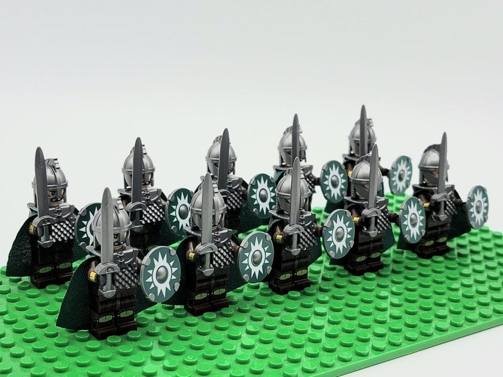 Lord the Rings Riders Rohan Long Swords Block Figures Set 10pcs