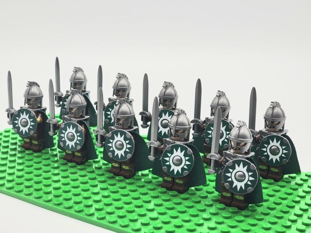 Lord the Rings Riders Rohan Long Swords Block Figures Set 10pcs