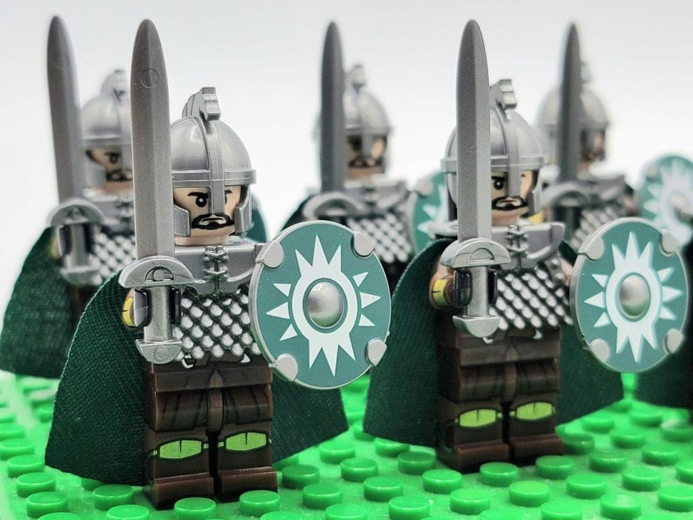 Lord the Rings Riders Rohan Long Swords Block Figures Set 10pcs