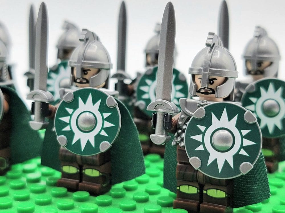 Lord the Rings Riders Rohan Long Swords Block Figures Set 10pcs