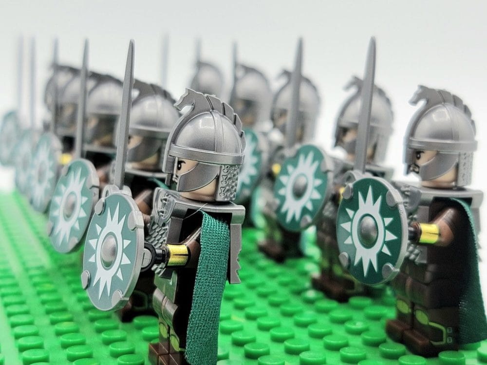 Lord the Rings Riders Rohan Long Swords Block Figures Set 10pcs