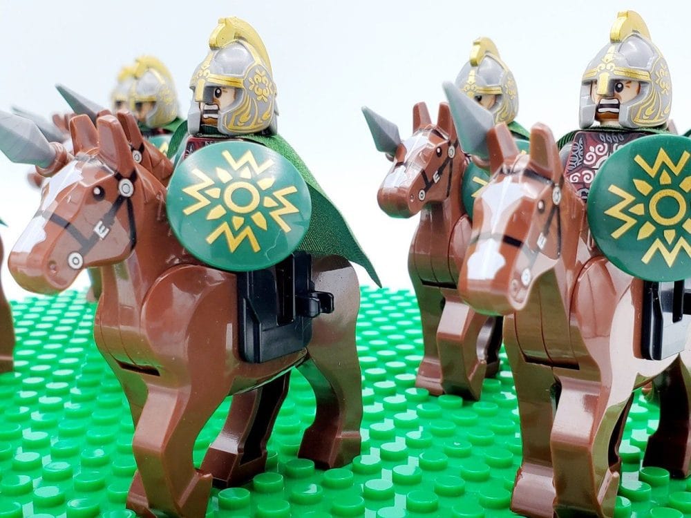 Lord the Rings Riders Rohan Rohirrim Block Figures Set