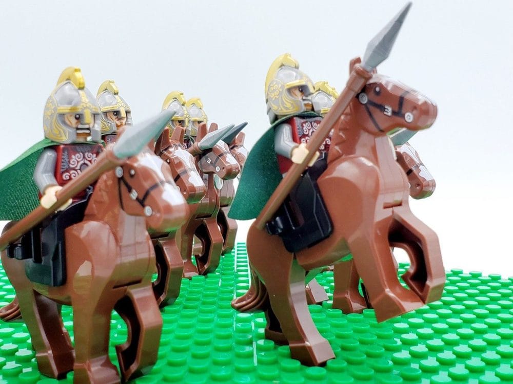 Lord the Rings Riders Rohan Rohirrim Block Figures Set