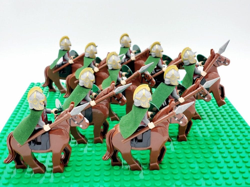 Lord the Rings Riders Rohan Rohirrim Block Figures Set