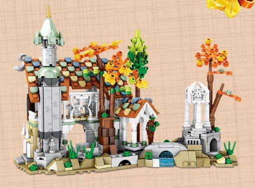 Lord the Rings Rivendell MOC Building Set (680pcs) Including 5pcs Block Figures