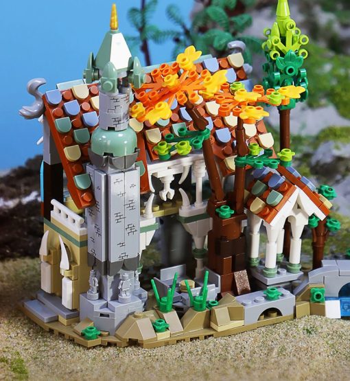Lord the Rings Rivendell MOC Building Set (680pcs) Including 5pcs Block Figures