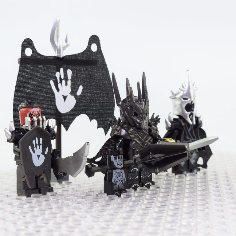 Lord the Rings Sauron Witch King Uruk-Hai Captain Block Figures Set