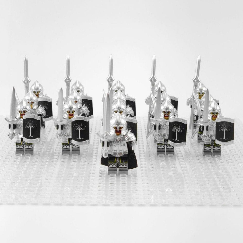 Lord the Rings Soldiers Gondor Block Figures Set 16pcs
