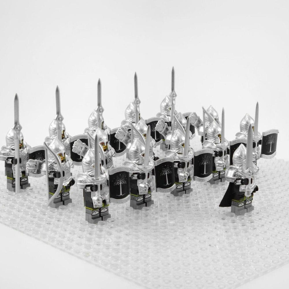 Lord the Rings Soldiers Gondor Block Figures Set 16pcs