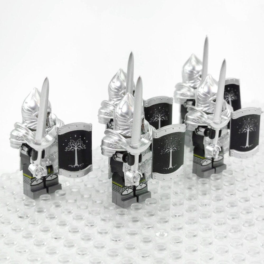 Lord the Rings Soldiers Gondor Swords Block Figures Set 5pcs