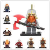 Lord the Rings The Hobbit Dain, Fili, Kili Block Figures Set 8pcs