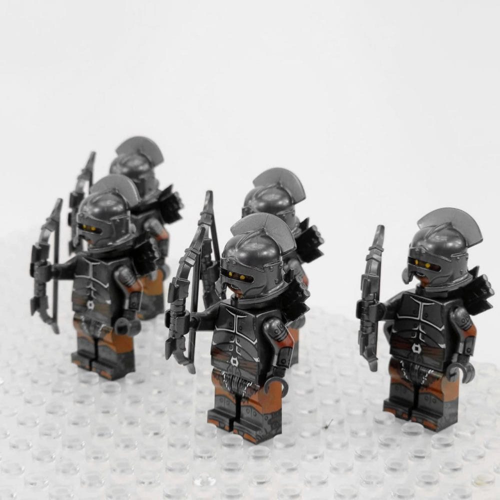Lord the Rings Uruk-Hai Archers Block Figures Set 5pcs