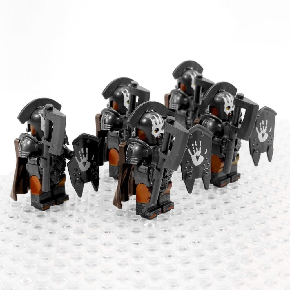 Lord the Rings Uruk-Hai Commander Infantry Block Figures Set 5pcs