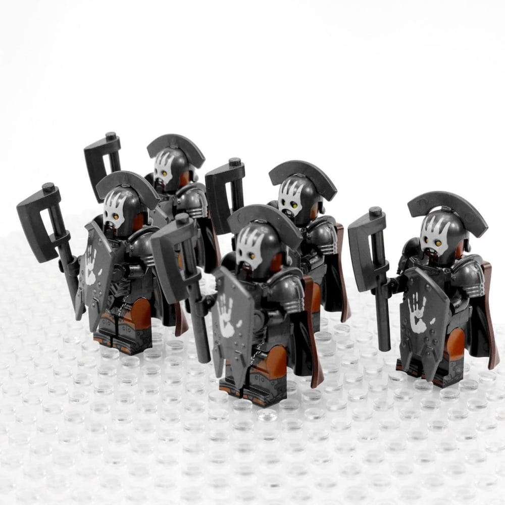 Lord the Rings Uruk-Hai Commander Infantry Block Figures Set 5pcs