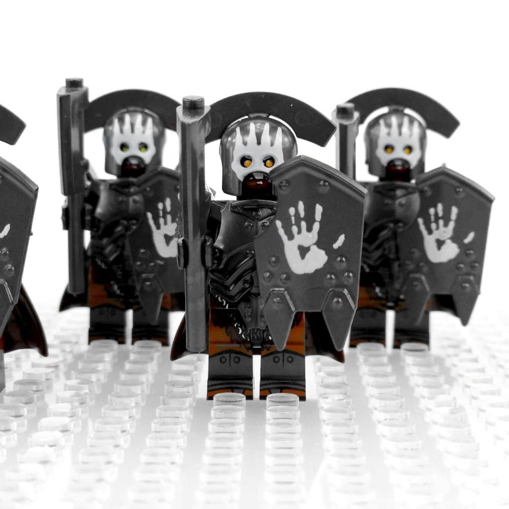Lord the Rings Uruk-Hai Commander Infantry Block Figures Set 5pcs