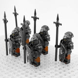 Lord the Rings Uruk-Hai Halberd Spears Infantry Block Figures Set 5pcs
