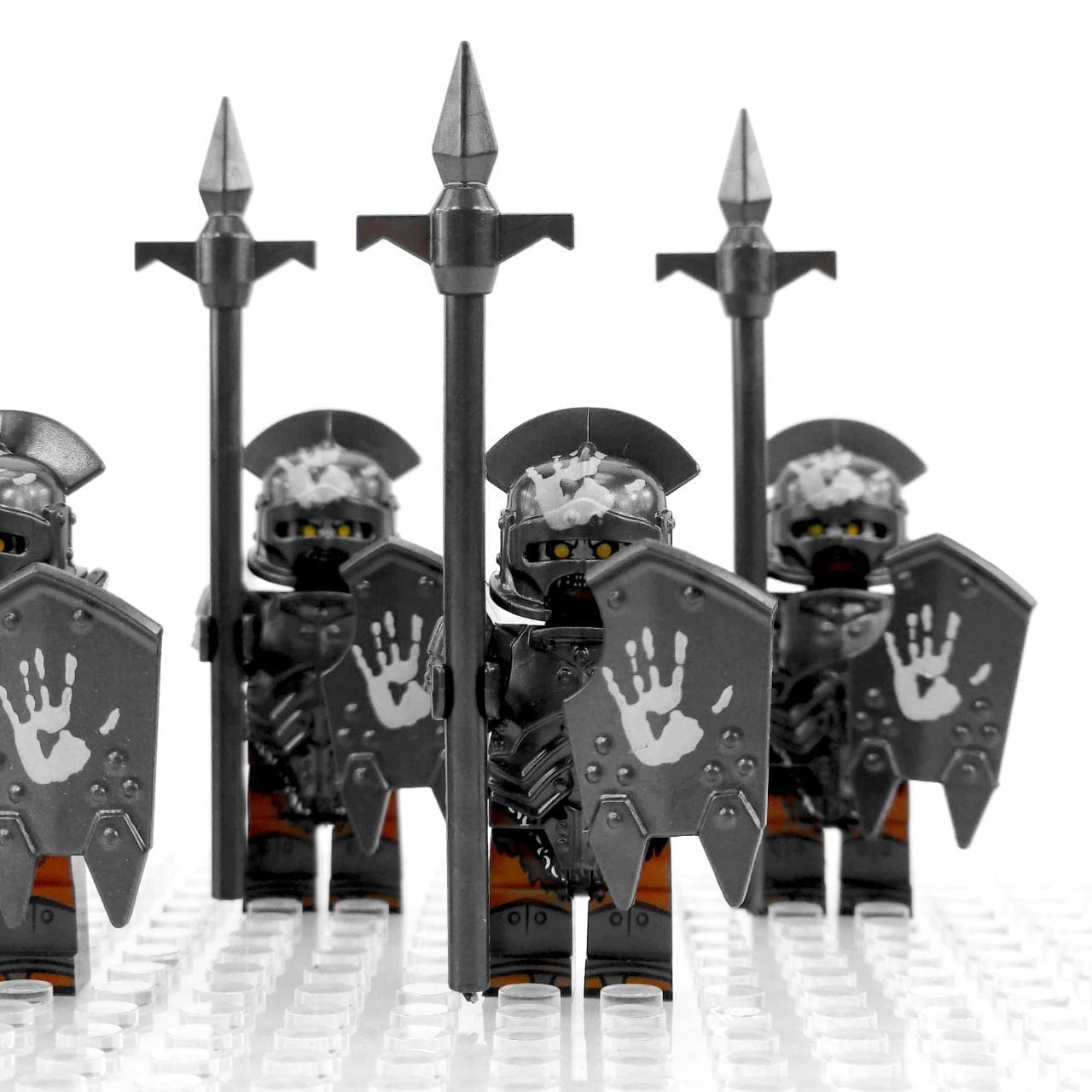 Lord the Rings Uruk-Hai Halberd Spears Infantry Block Figures Set 5pcs