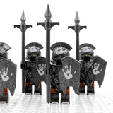 Lord the Rings Uruk-Hai Halberd Spears Infantry Block Figures Set 5pcs