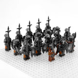 Lord the Rings Uruk-Hai Heavy Infantry Block Figures Set 18pcs