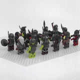 Lord the Rings Uruk-Hai Orcs and Goblins Block Figures Set 16pcs
