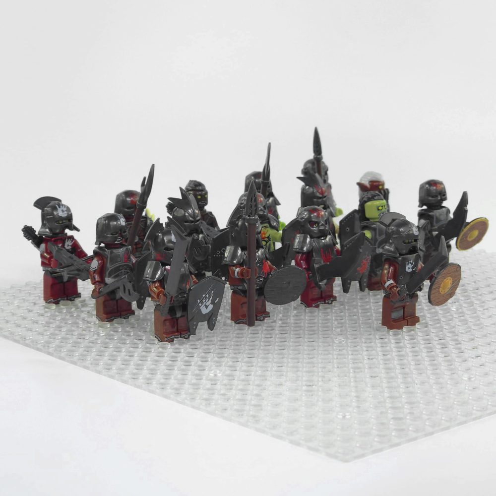Lord the Rings Uruk-Hai Orcs and Goblins Block Figures Set 16pcs