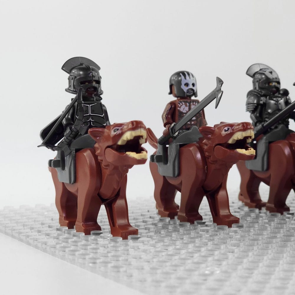 Lord the Rings Uruk-Hai Warg Rider Block Figures Set 12pcs