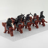 Lord the Rings Uruk-Hai Warg Rider Block Figures Set 12pcs