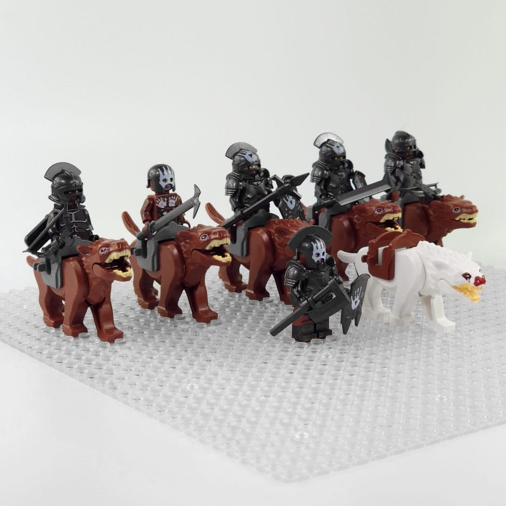 Lord the Rings Uruk-Hai Warg Rider Block Figures Set 12pcs